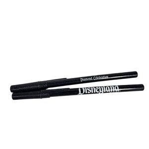 Disneyland Diamond Celebration‎ Resort Pens Black Glitter Set of 2 Souvenir